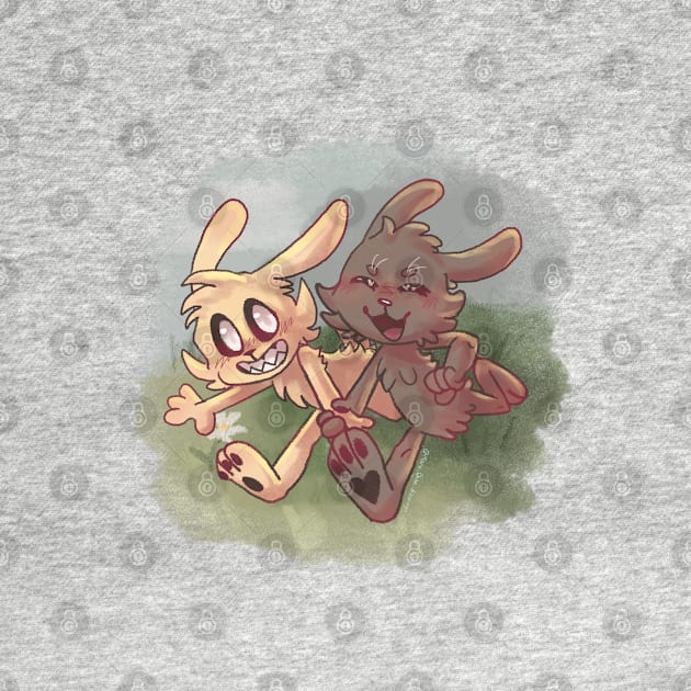 Rabbit and Brother Sticker! by Maru-Chan-Shop